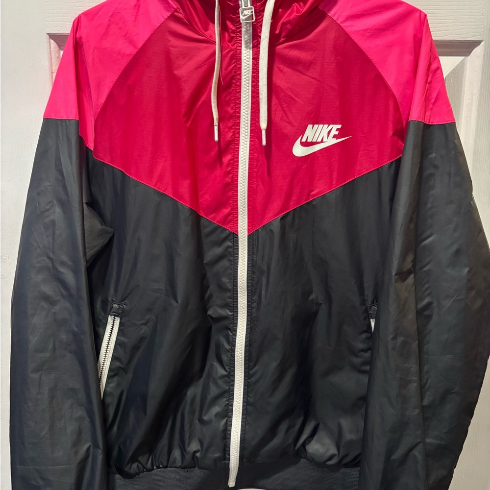Nike Pink and Black Windbreaker Jacket